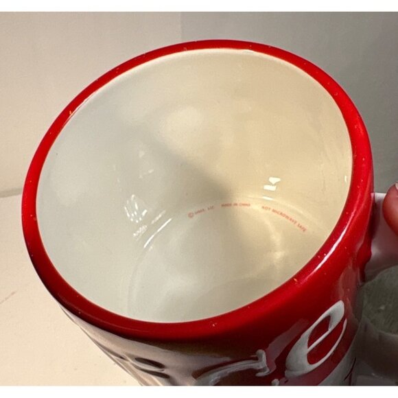 Hallmark Naughty & Nice Reversible Ceramic Mug Red & White 5.5" Tall - Picture 4 of 7